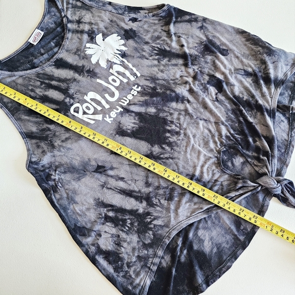 Ron Jon Surf Shop Tye Dye Front Gray Black, Knot Sleeveless Tank Women's Size XL - Picture 10 of 11